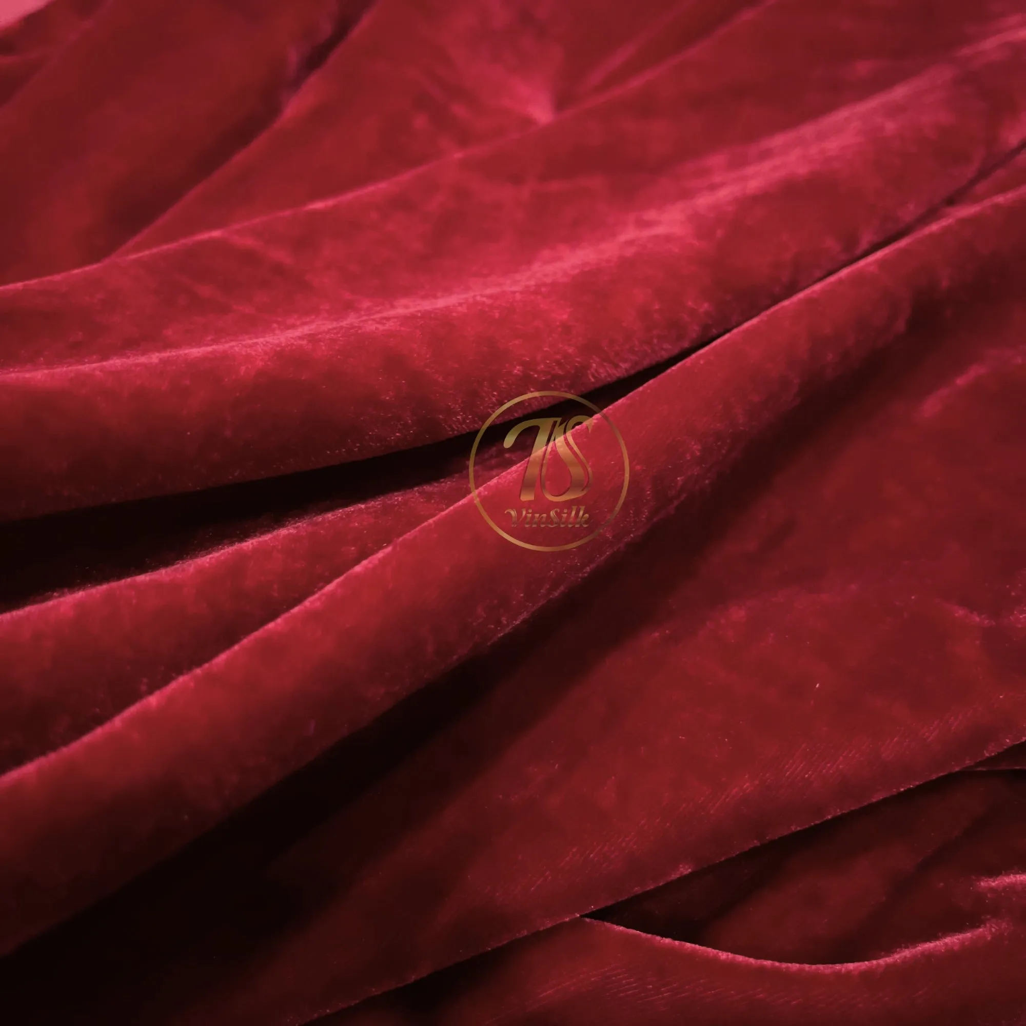 100% Pure Mulberry Silk Velvet Fabric - Luxury Silk Velvet - Silk for sewing - Red Silk Velvet