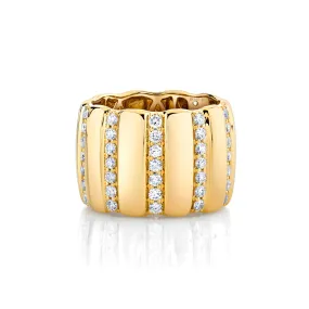 1.75ctw Diamond Orb Ribbed Ring