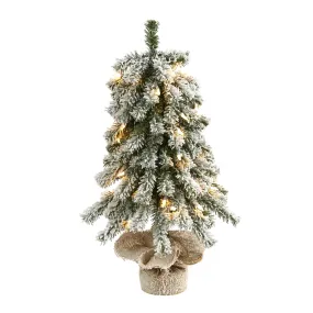 2’ Flocked Alpine Artificial Christmas Tree