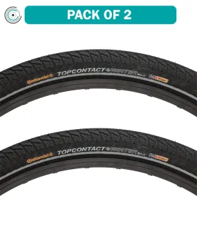 2 Pack Continental Top Contact Winter II Tire 26 x 2 Clincher Folding Black C1314515