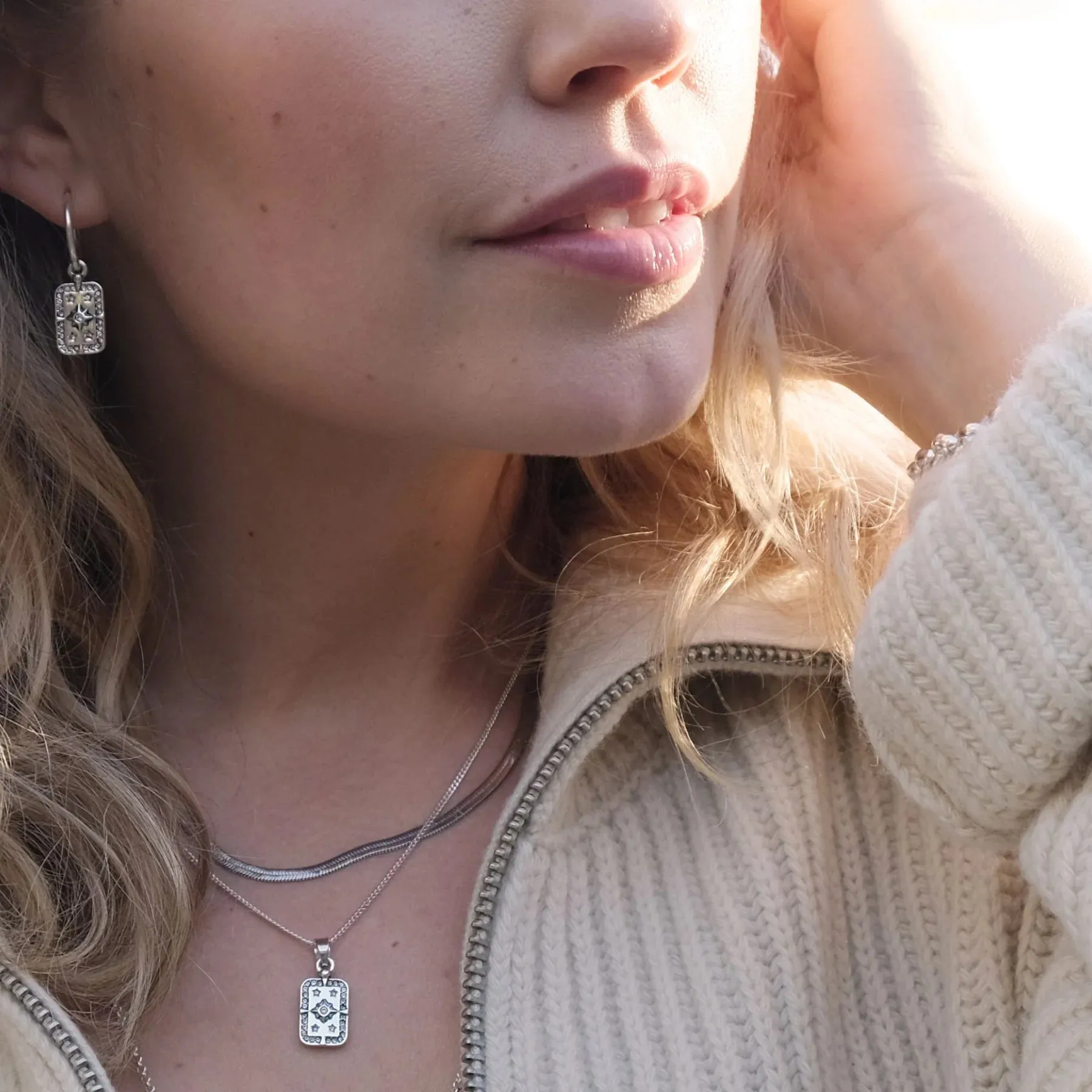 2018-1053 Astro necklace silver*