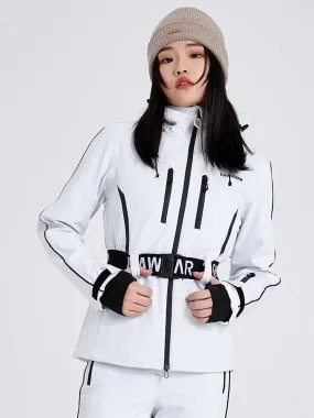 2025 Winter Slim Belted Ski Jacket