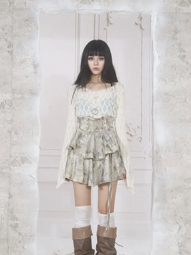 2Type Flower Asymmetry Flare Tops