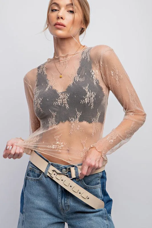 Addison Lace Long Sleeve Top