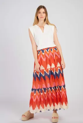 AJACCIO printed long skirt