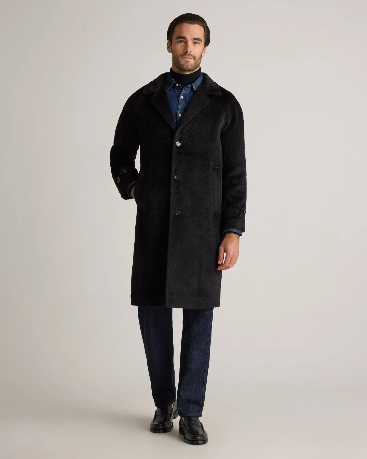 Alpaca-Wool Overcoat