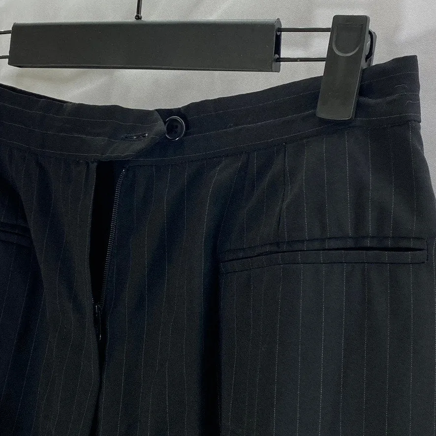ANTONIO FUSCO MILANO Women's Black Pinstripe Straight-Leg Dress Pant SZ S