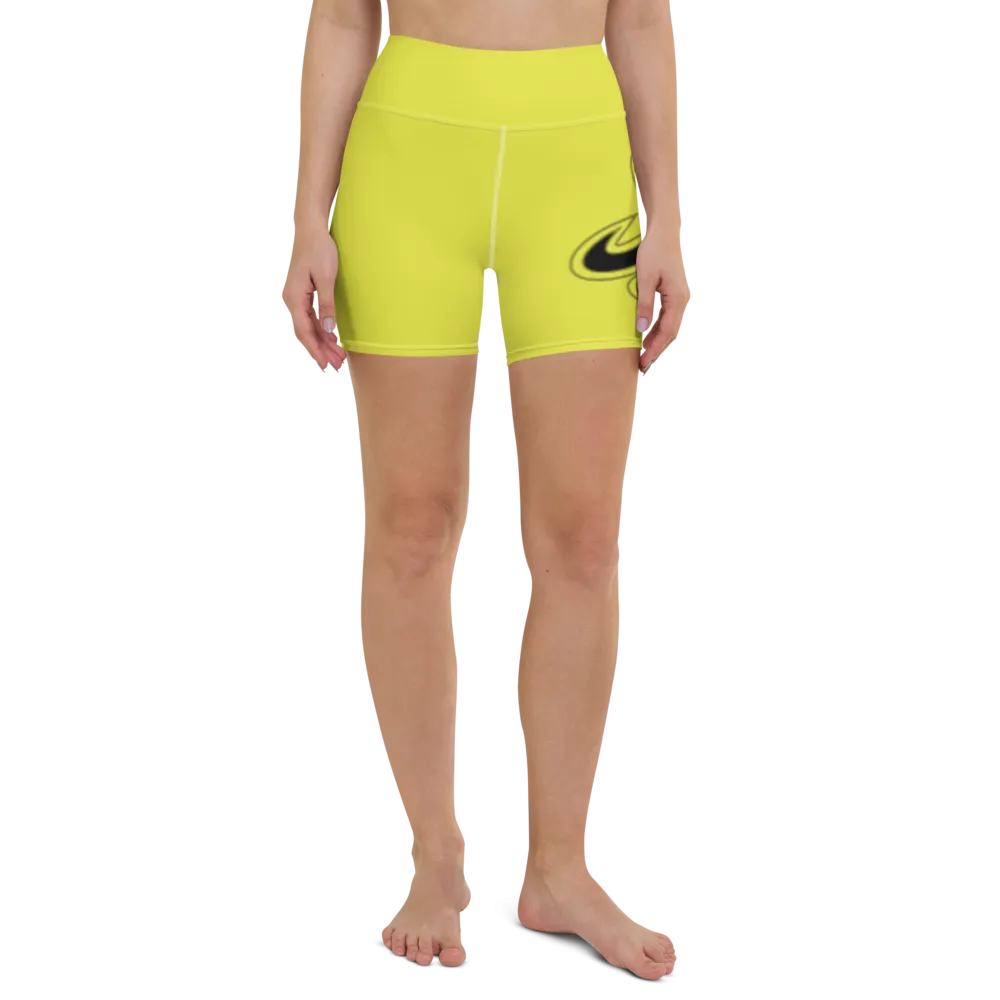Athletic Apparatus Starship Black logo White stitch Yoga Shorts