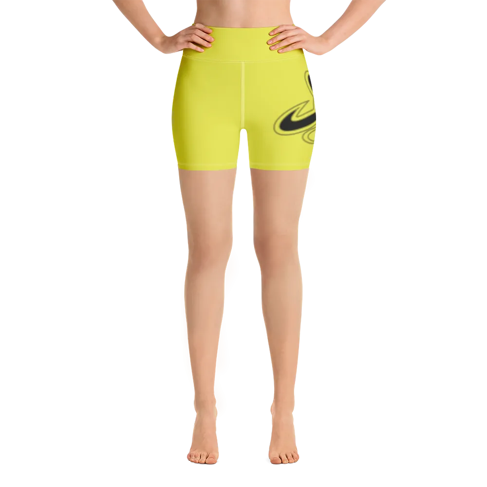 Athletic Apparatus Starship Black logo White stitch Yoga Shorts