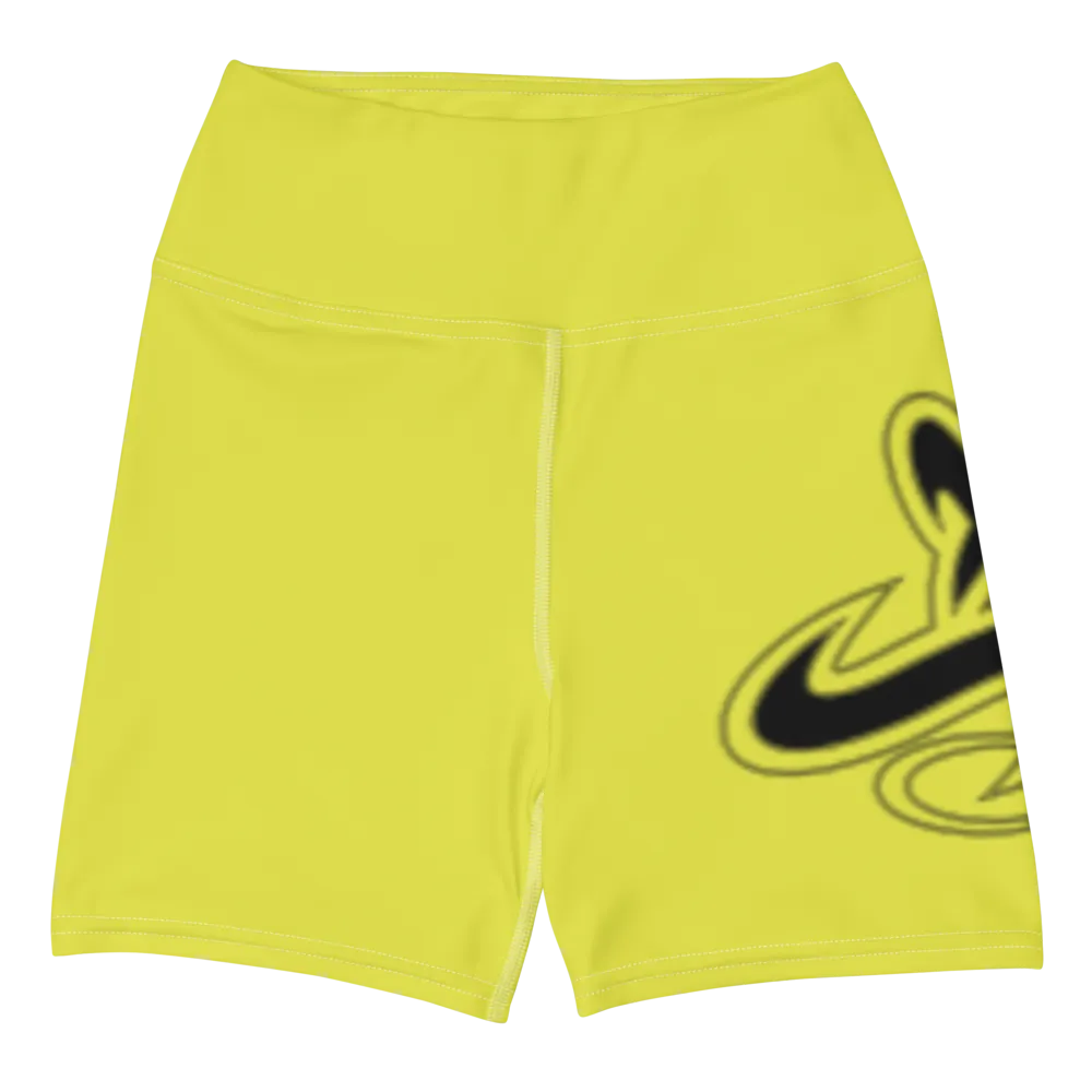 Athletic Apparatus Starship Black logo White stitch Yoga Shorts