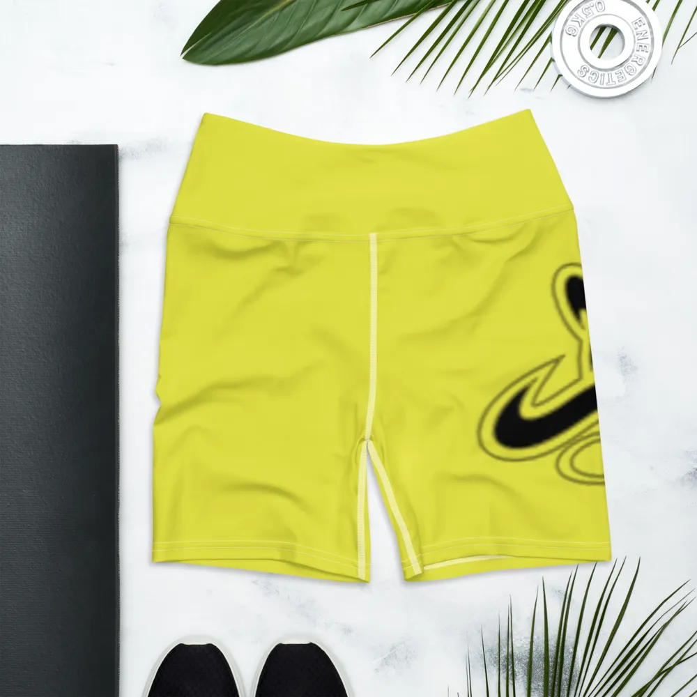 Athletic Apparatus Starship Black logo White stitch Yoga Shorts