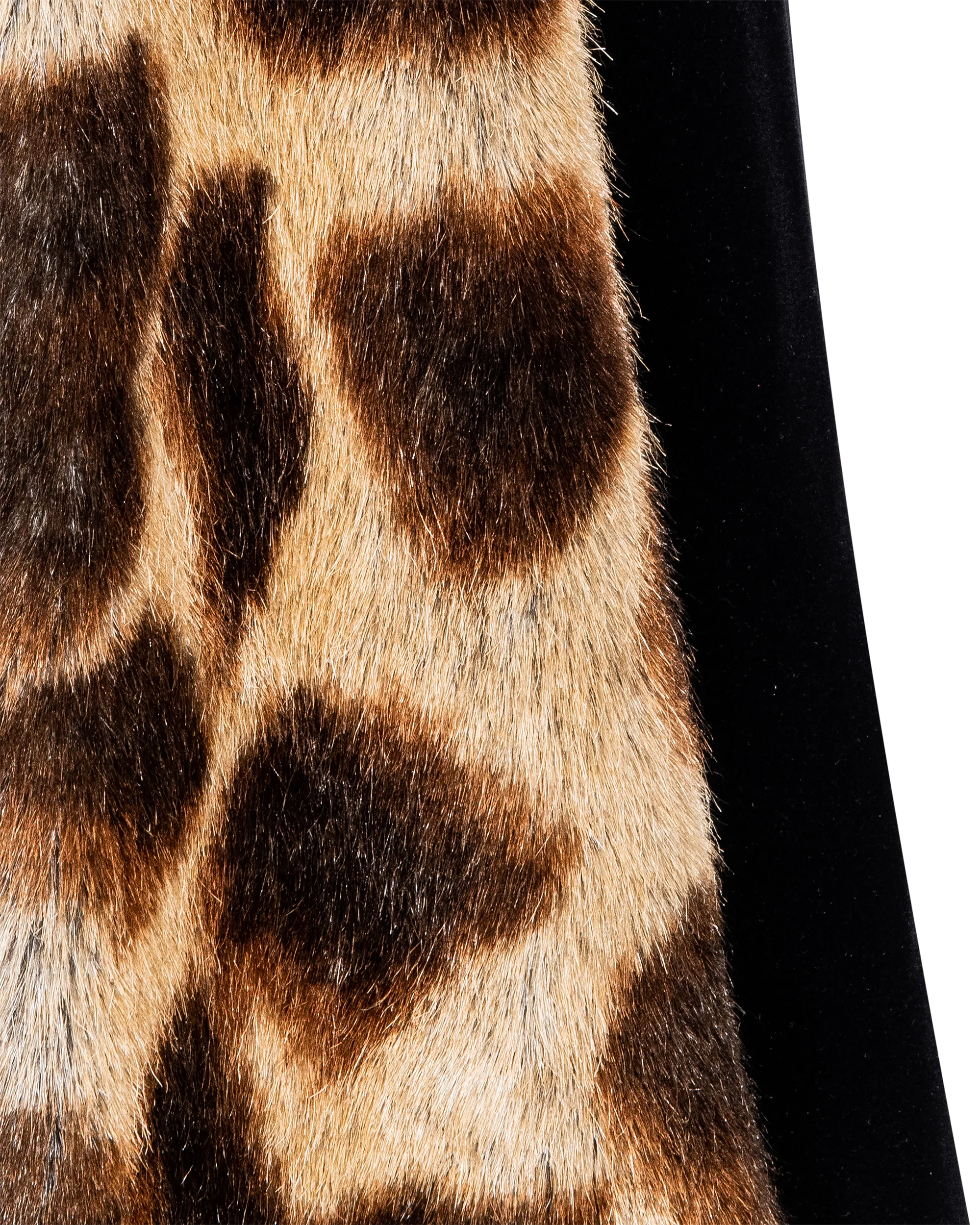 A/W 1996 Red and Leopard Print Contrast Coat