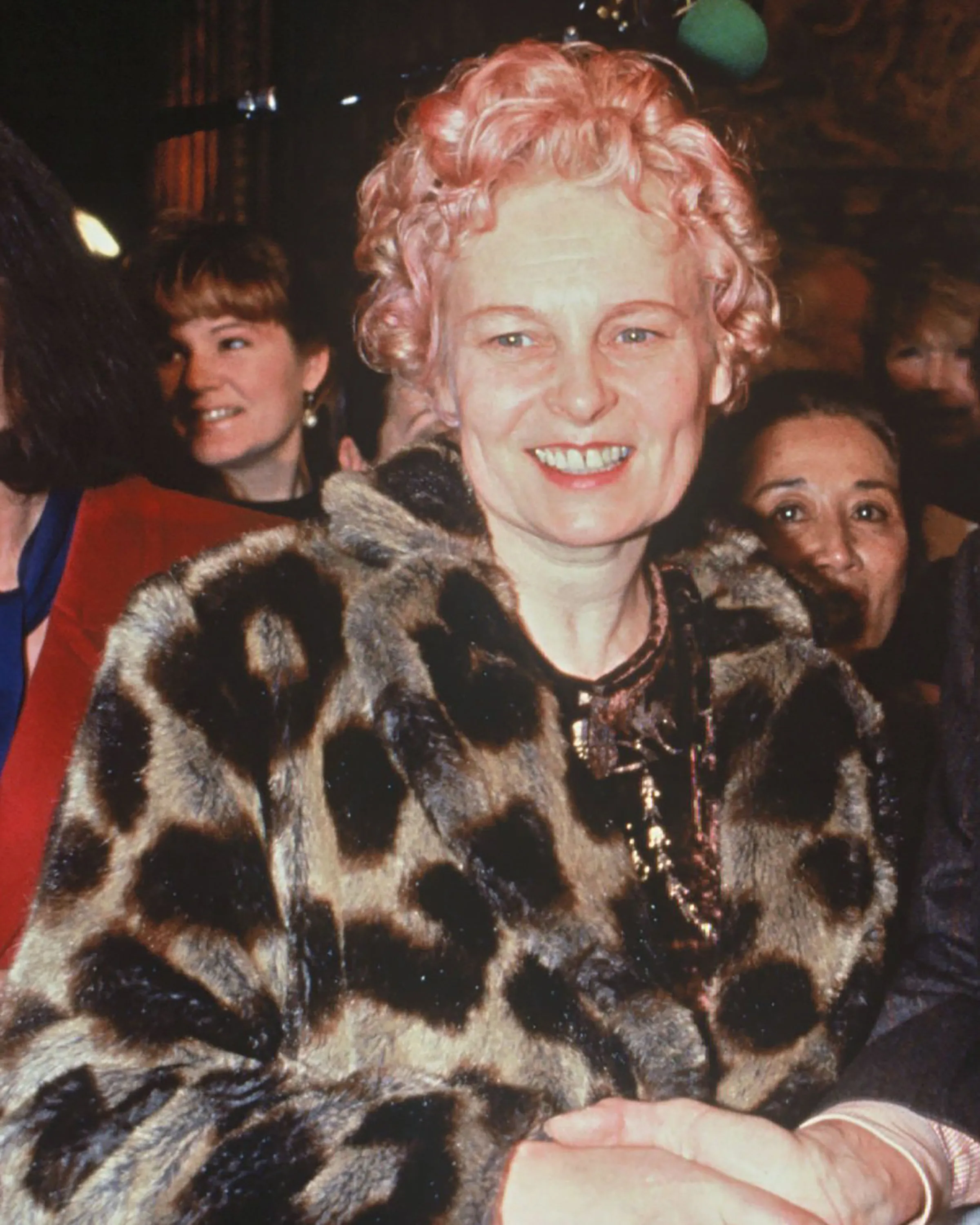 A/W 1996 Red and Leopard Print Contrast Coat