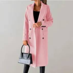 Azalea | Women's Double-Breasted Overcoat – Elegant Wool Coat for Fall & Winter Outerwear