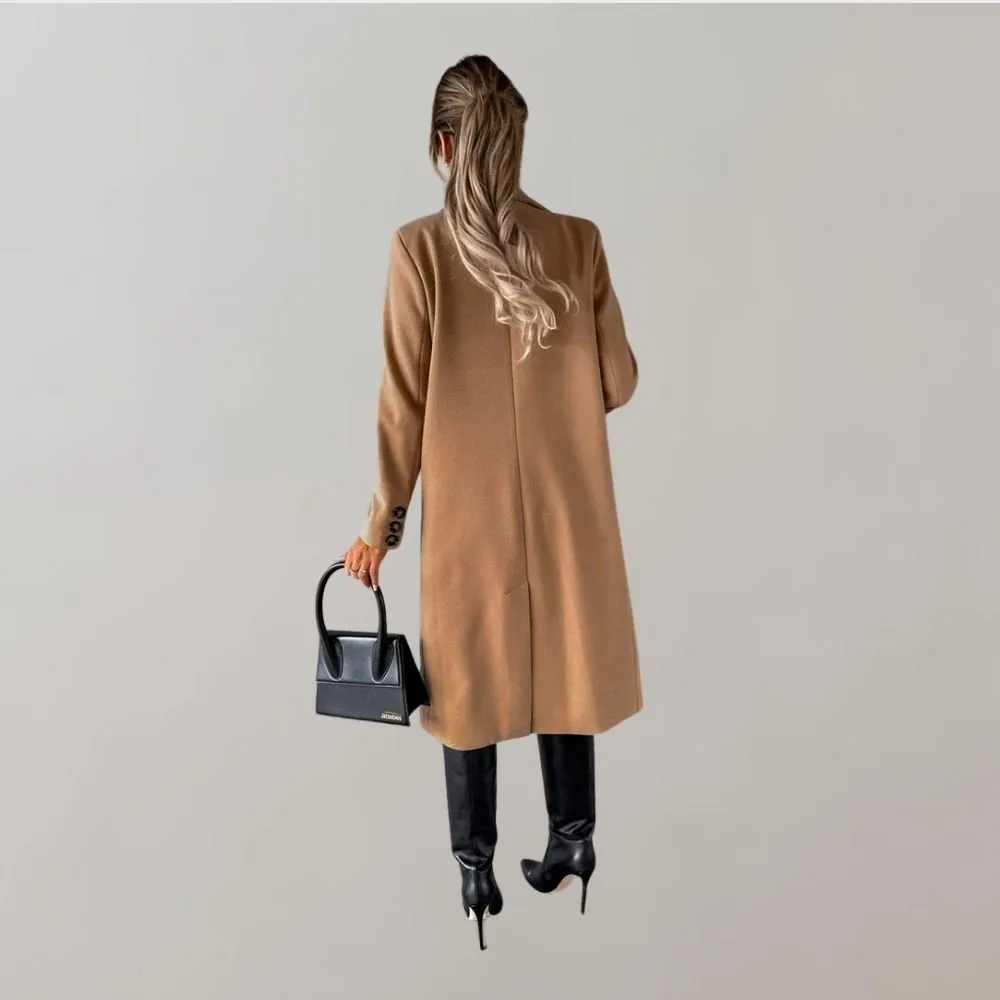 Azalea | Women's Double-Breasted Overcoat – Elegant Wool Coat for Fall & Winter Outerwear
