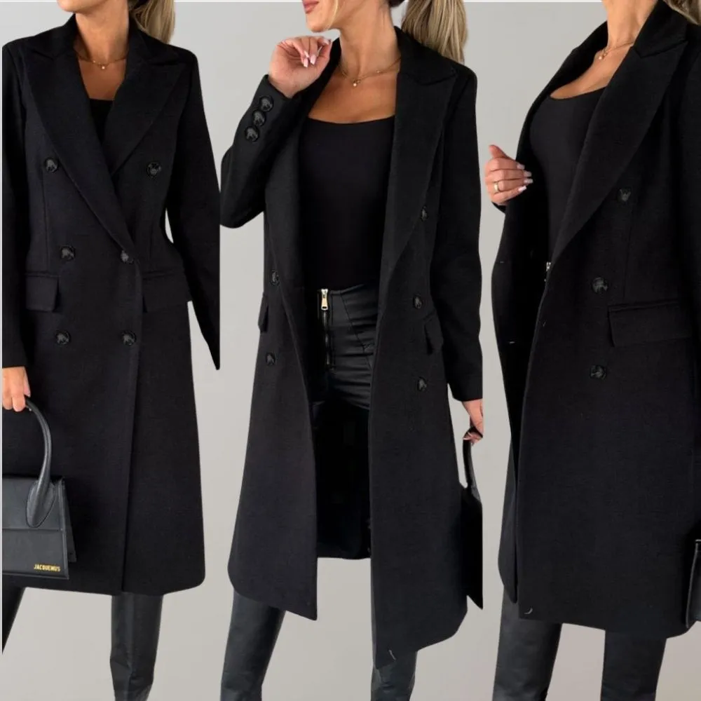 Azalea | Women's Double-Breasted Overcoat – Elegant Wool Coat for Fall & Winter Outerwear