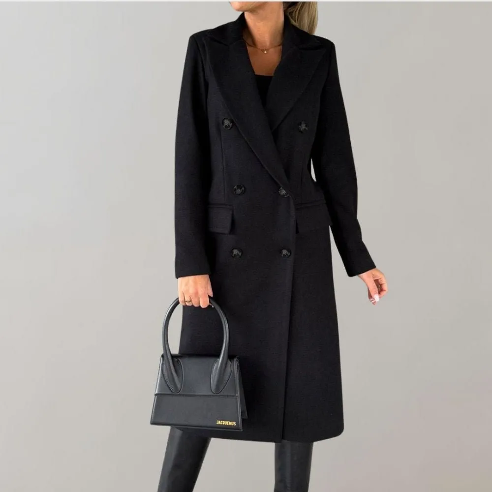 Azalea | Women's Double-Breasted Overcoat – Elegant Wool Coat for Fall & Winter Outerwear