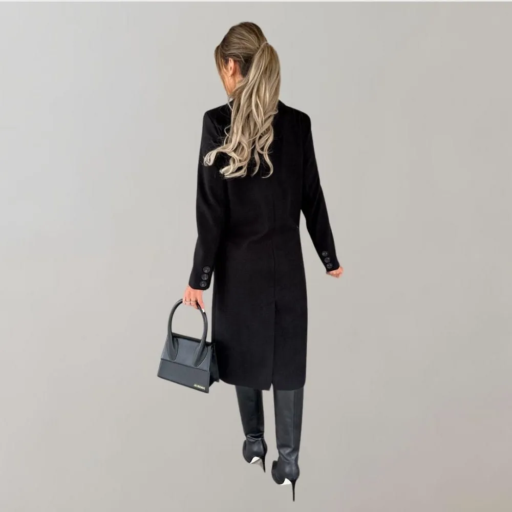 Azalea | Women's Double-Breasted Overcoat – Elegant Wool Coat for Fall & Winter Outerwear