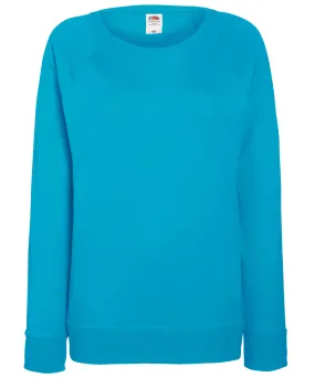 Azure Blue - Women's lightweight raglan sweatshirt