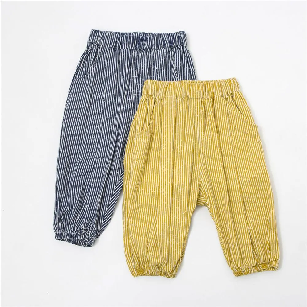 Baby Unisex Striped Elastic Waist Pants