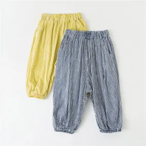 Baby Unisex Striped Elastic Waist Pants