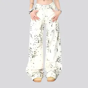 Baggy boho style women's jean pants