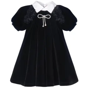 BALLOON CHIC - Velvet Dress - Black