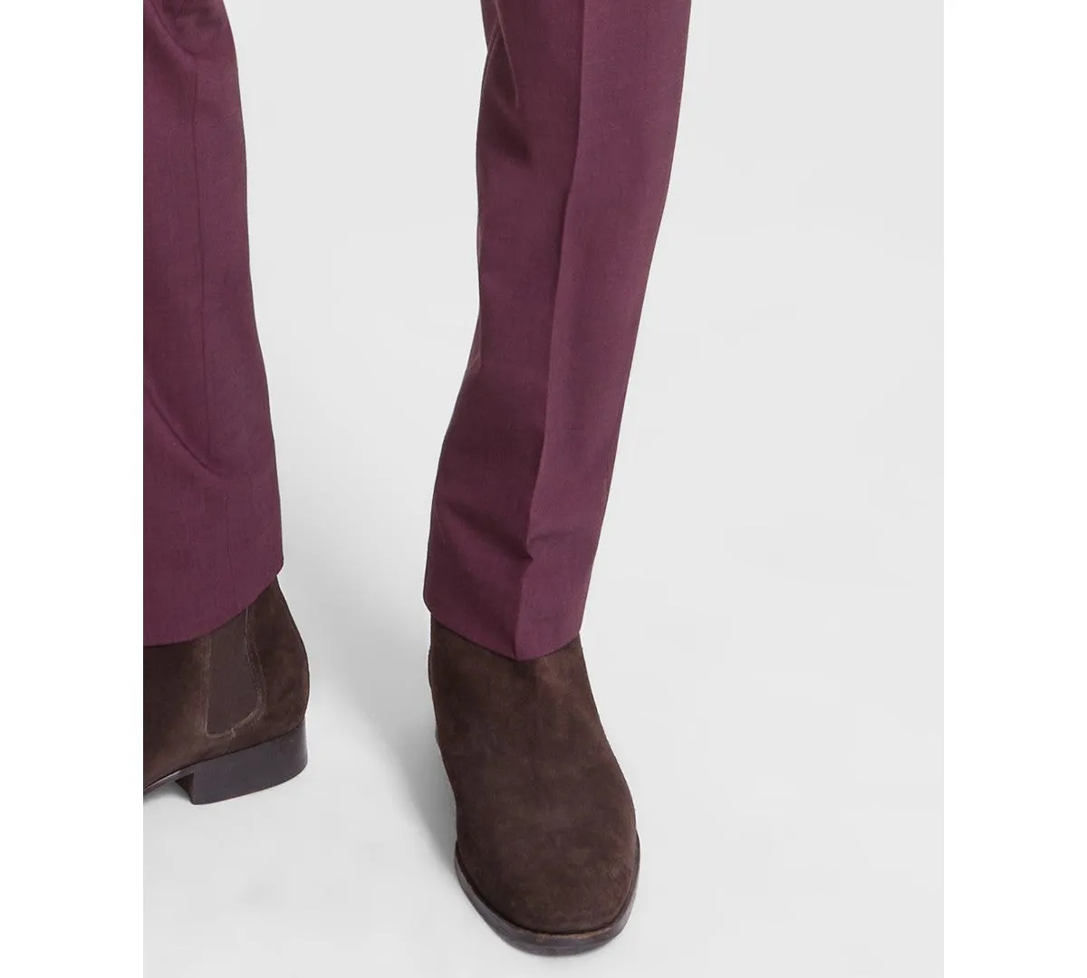 Bar Iii Mens Slim fit Dress Pants 32 / 32 Red Solid Stretch