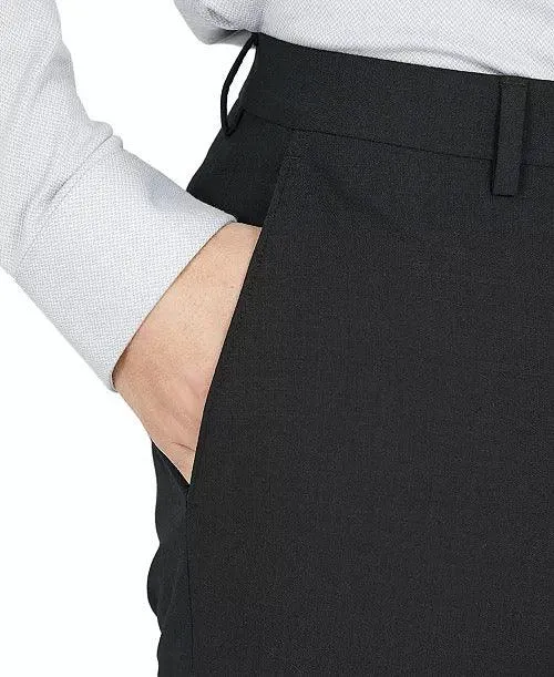 Bar Iii Mens Slim fit Dress Pants 36 / 30 Black Solid Stretch
