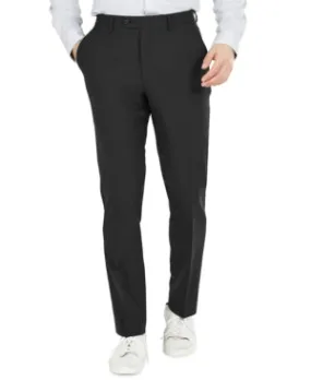 Bar Iii Mens Slim fit Dress Pants 36 / 30 Black Solid Stretch
