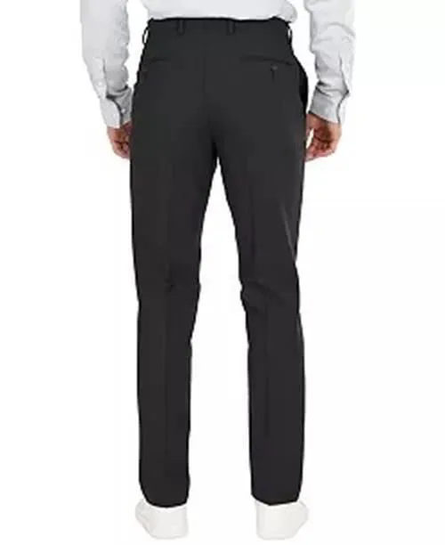 Bar Iii Mens Slim fit Dress Pants 36 / 30 Black Solid Stretch