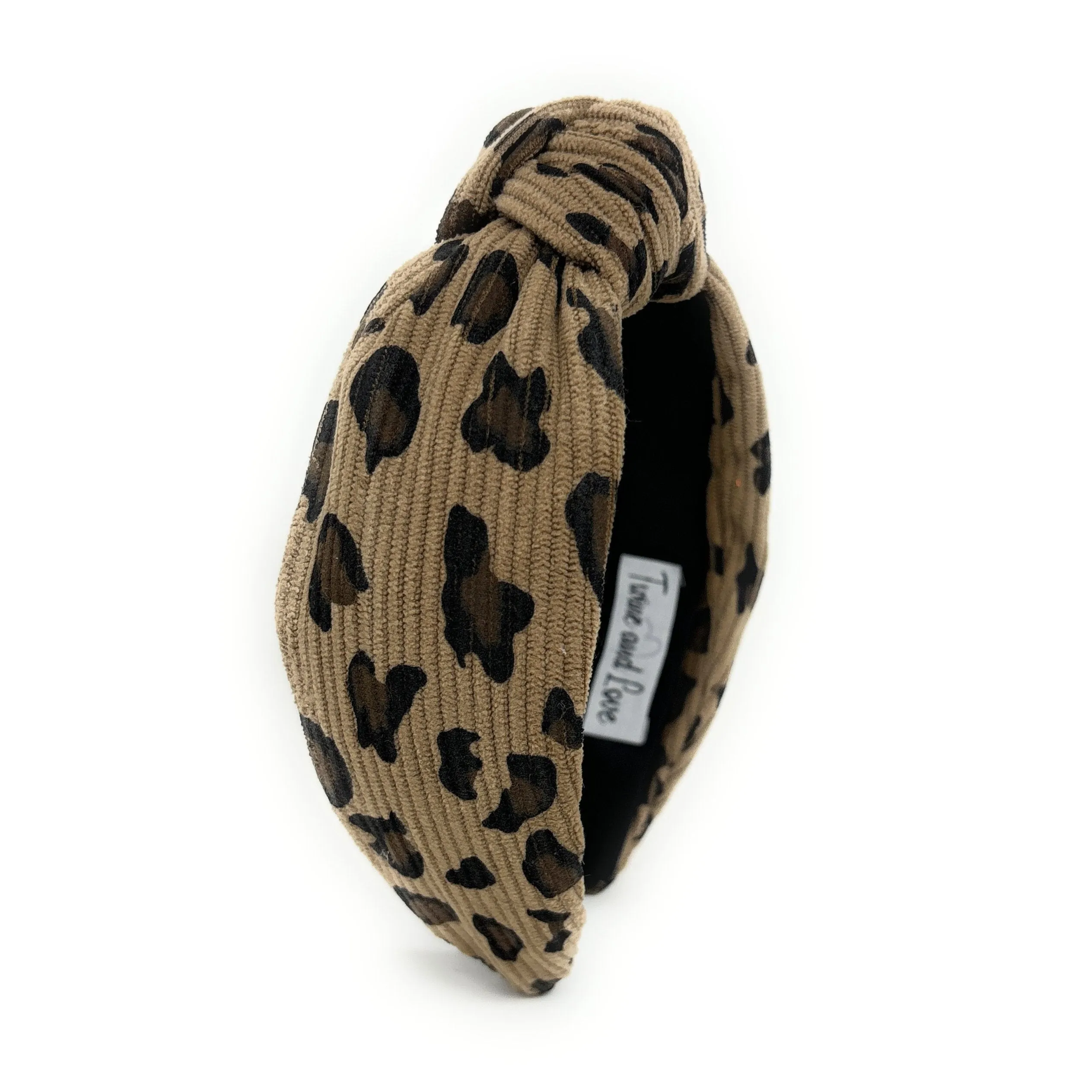 Beige Animal Print Knot Headband