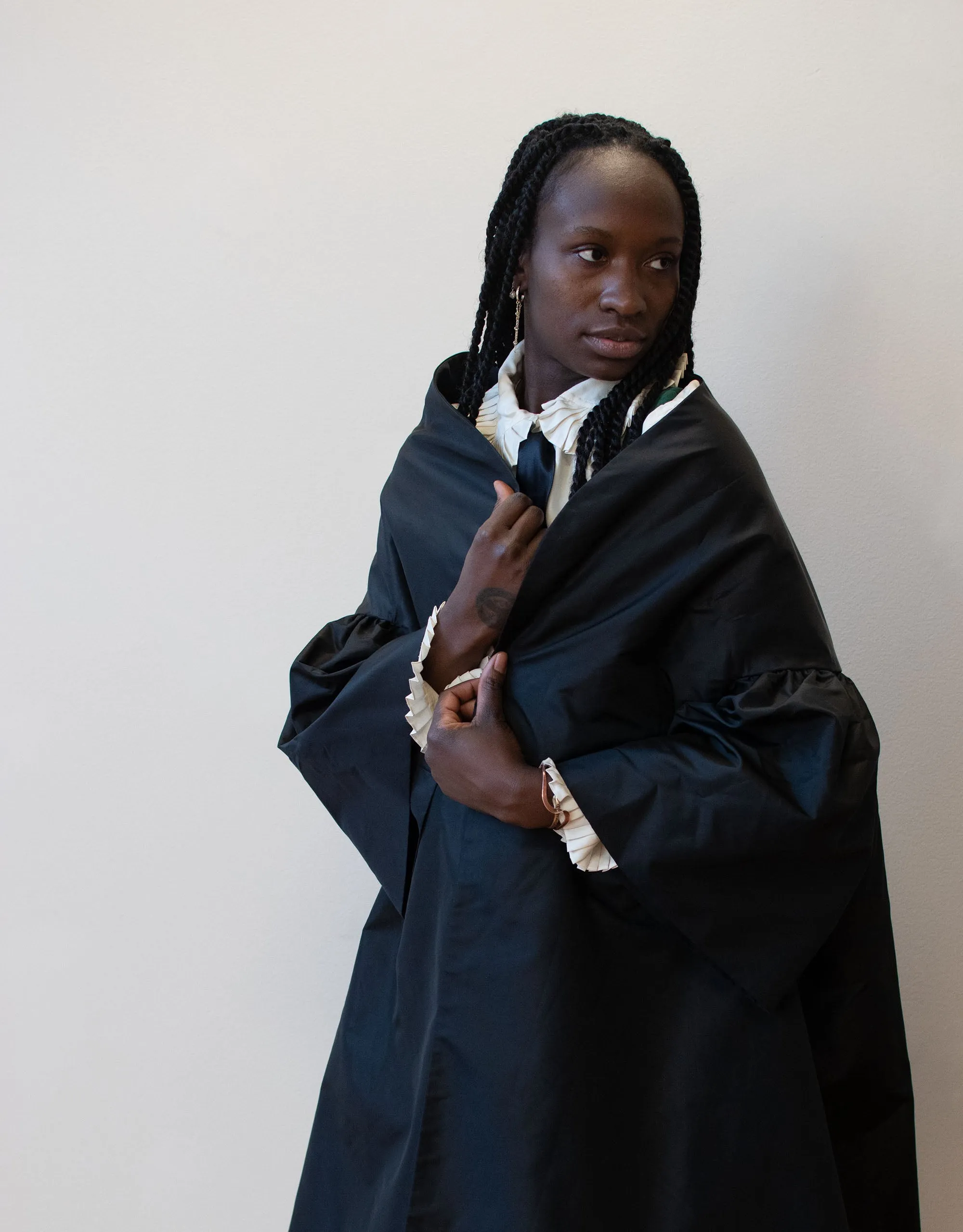 Black Taffeta Opera Coat | Victor Costa