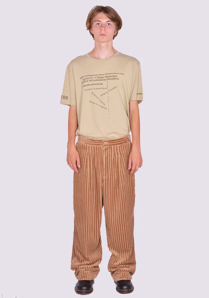 BLESS Nº 78 3040 ULTRA WIDE PLEATED TROUSERS JUMBO CORDUROY BEIGE