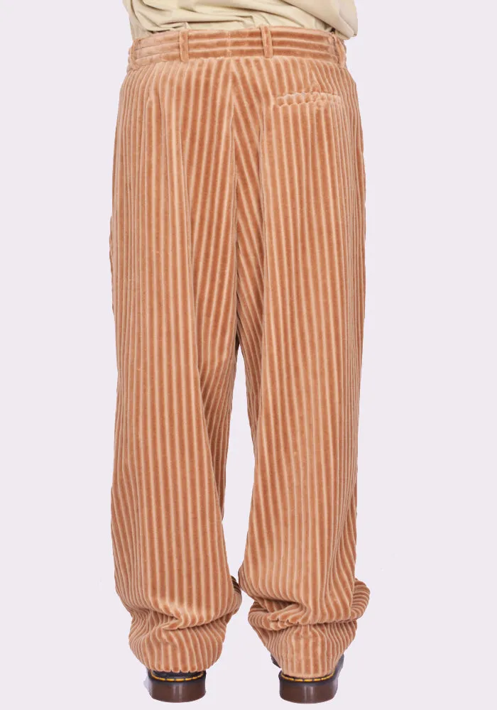 BLESS Nº 78 3040 ULTRA WIDE PLEATED TROUSERS JUMBO CORDUROY BEIGE