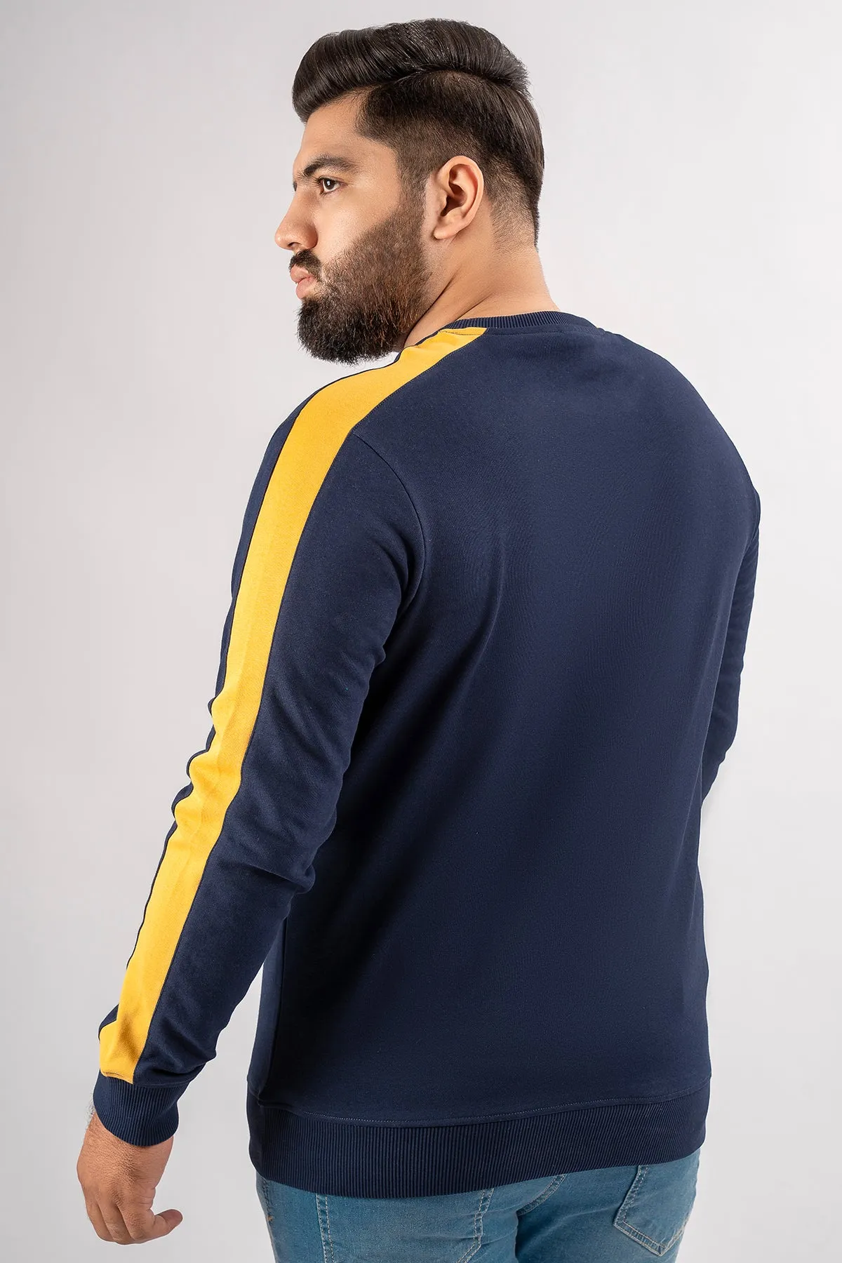 Blue Cut & Sew Sweatshirt (Plus Size) - S24 - MSW087P