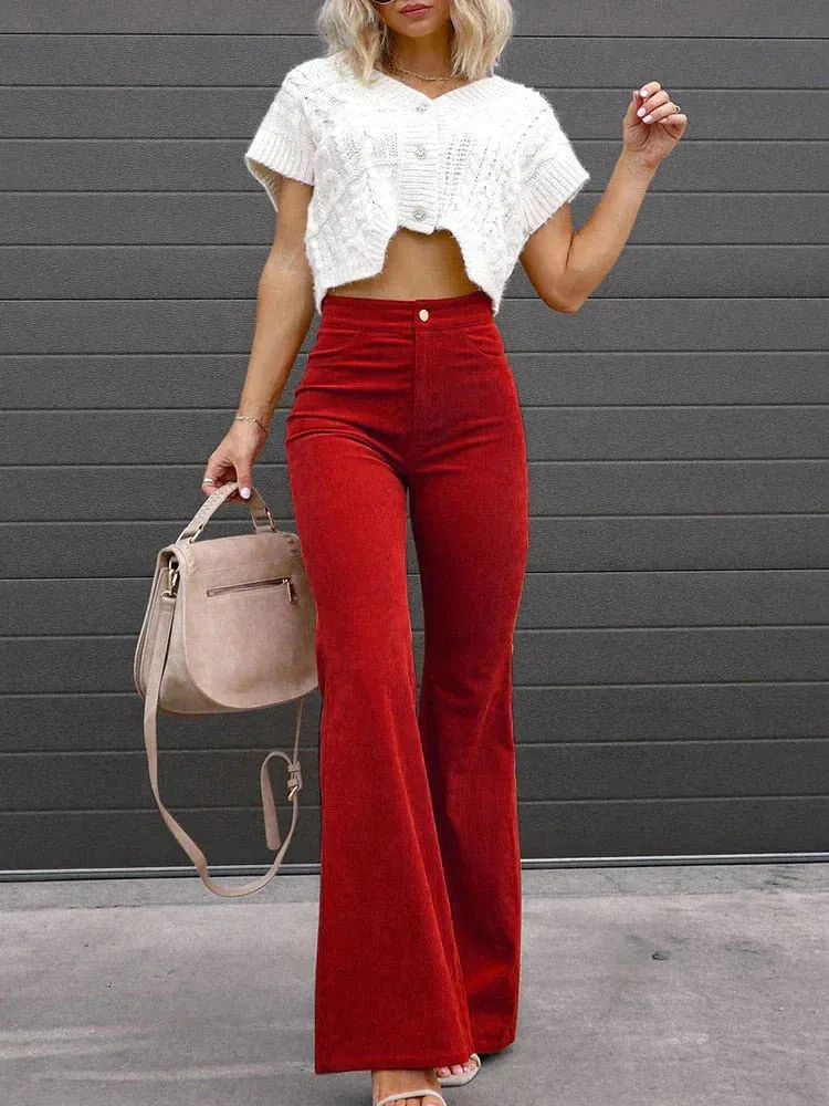 Brielle - Flared Corduroy Trousers
