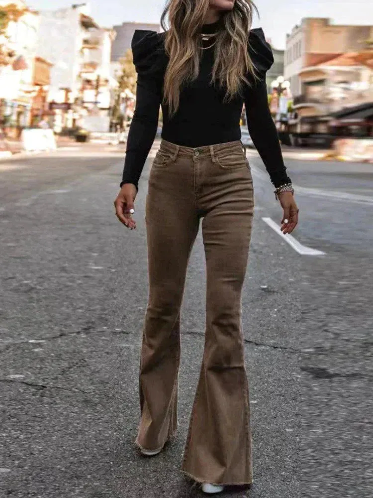 Brielle - Flared Corduroy Trousers