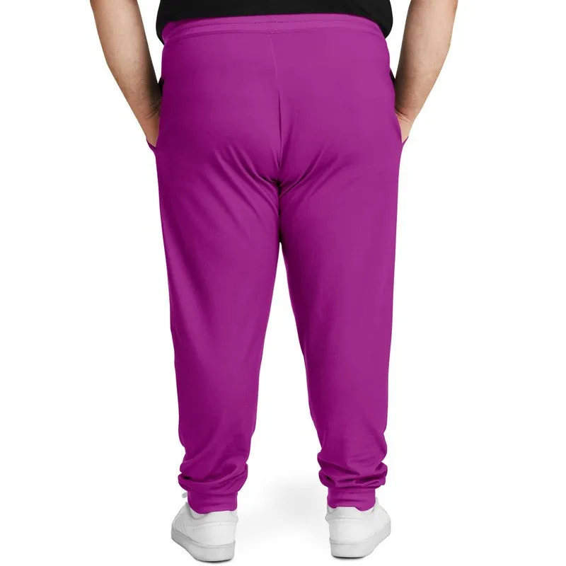 Bright Purple Joggers | Unisex | with PLUS sizes | Bright Pure Purple | C38M100Y0K0