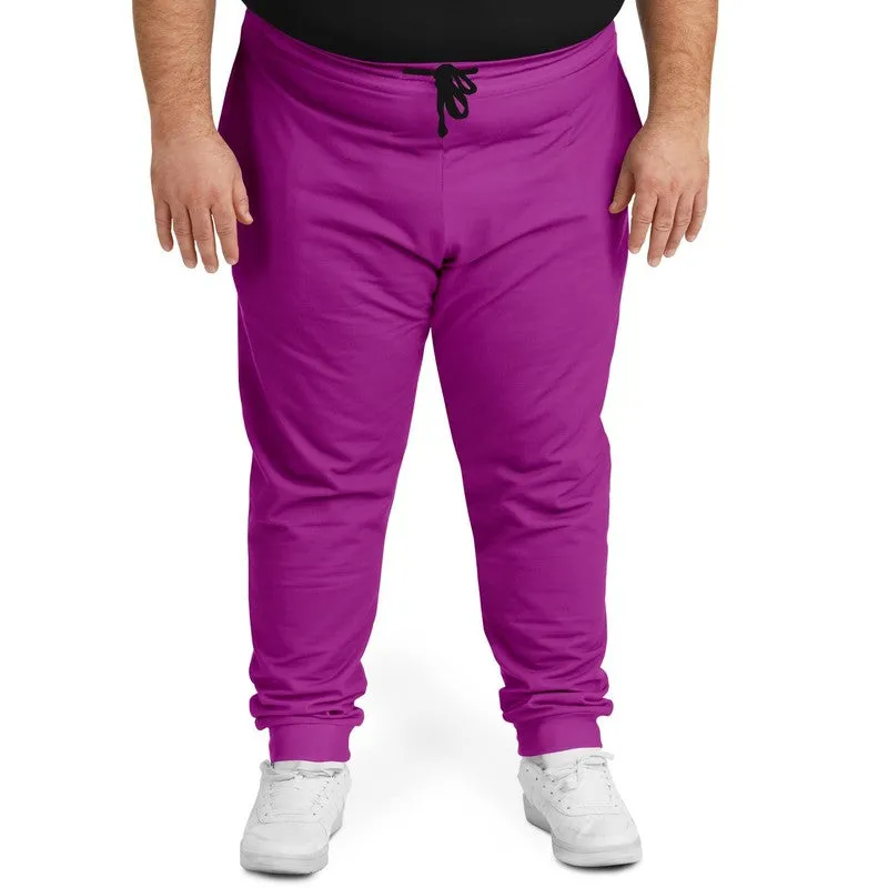 Bright Purple Joggers | Unisex | with PLUS sizes | Bright Pure Purple | C38M100Y0K0