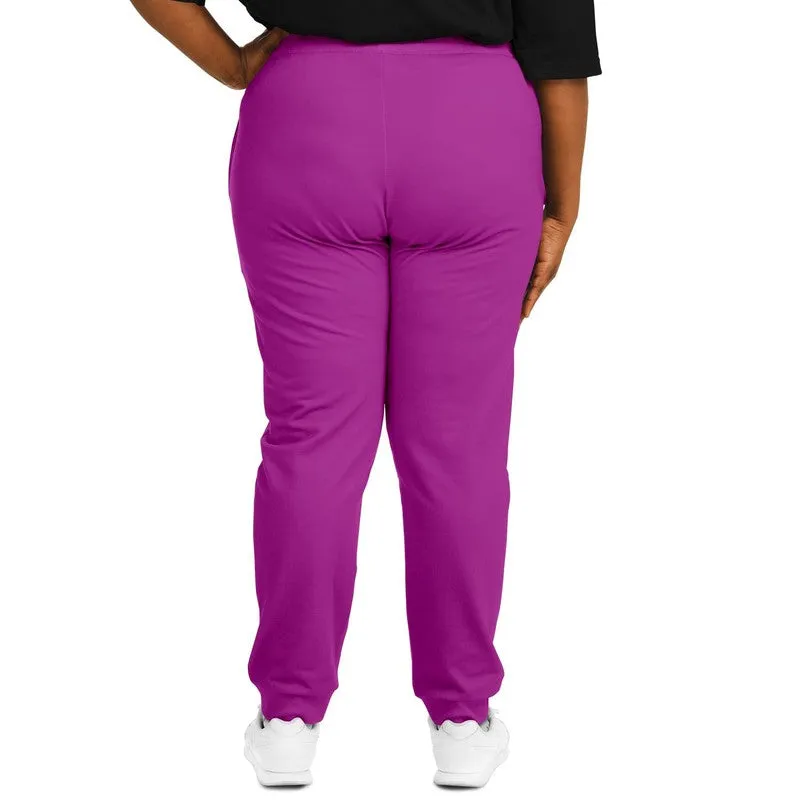 Bright Purple Joggers | Unisex | with PLUS sizes | Bright Pure Purple | C38M100Y0K0
