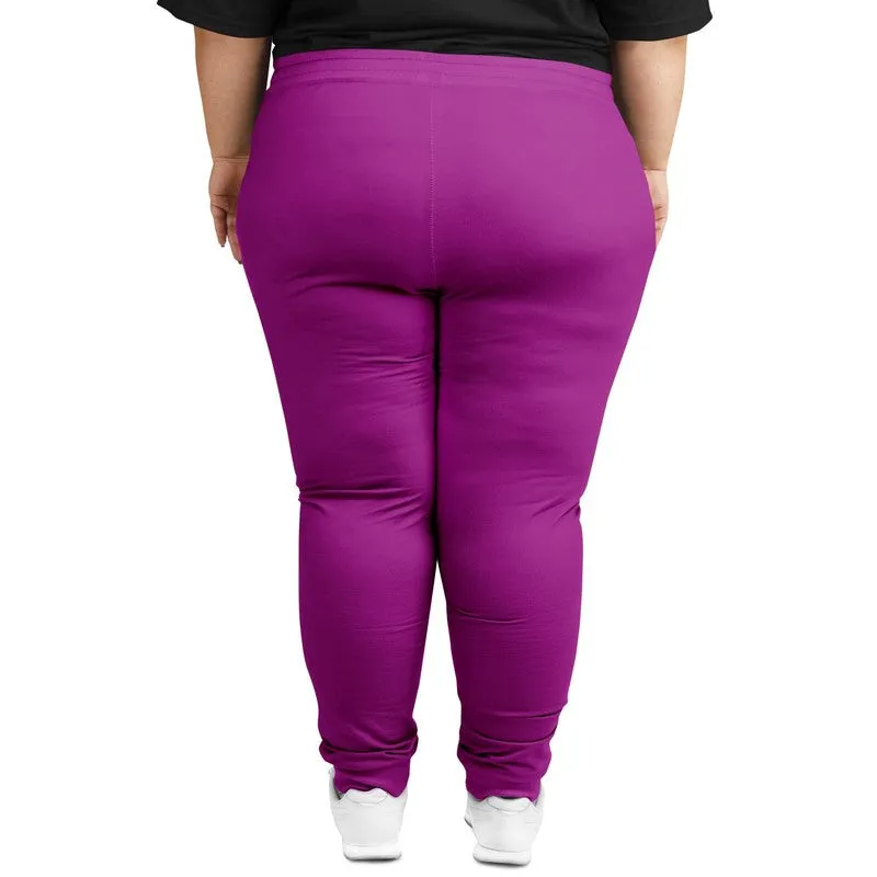 Bright Purple Joggers | Unisex | with PLUS sizes | Bright Pure Purple | C38M100Y0K0