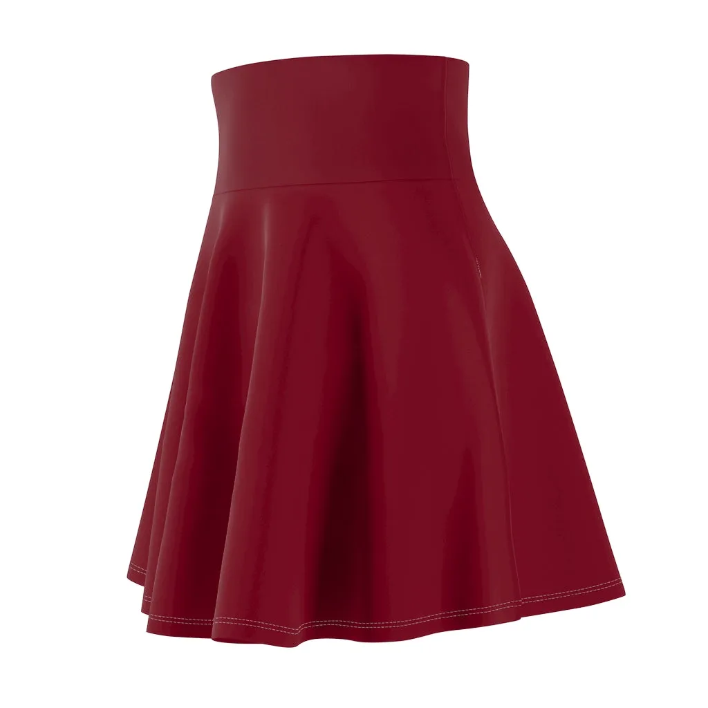 Burgundy Skater Skirt