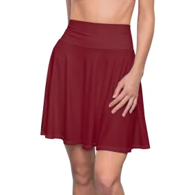 Burgundy Skater Skirt