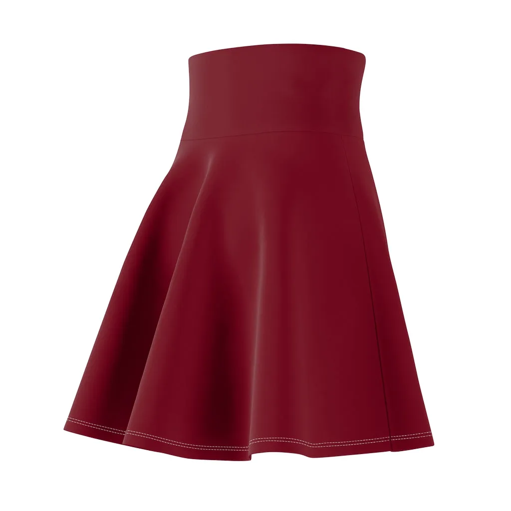 Burgundy Skater Skirt