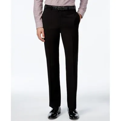 Calvin Klein Mens Slim fit Dress Pants 35 / 30 Black Solid