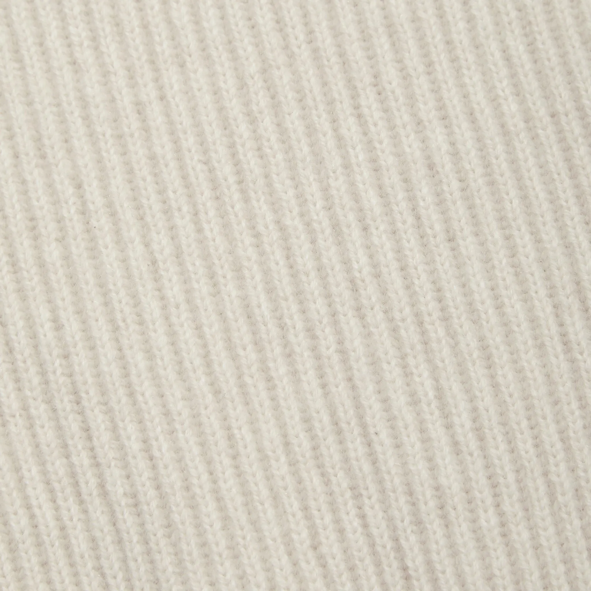 Cashmere ribbed submariner rollneck in ecru