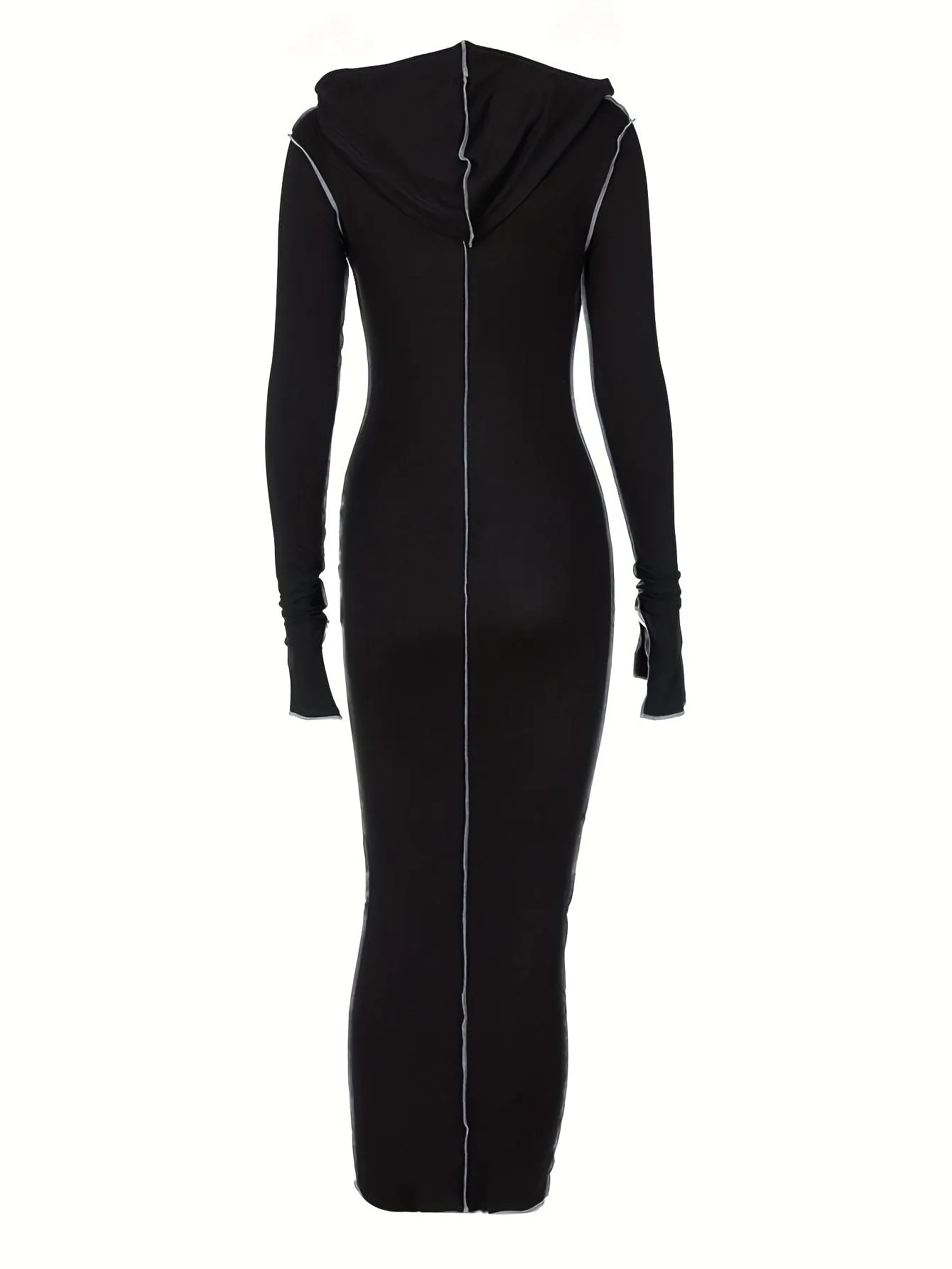 Casual Hooded Maxi Jumpsuit with Side Pockets