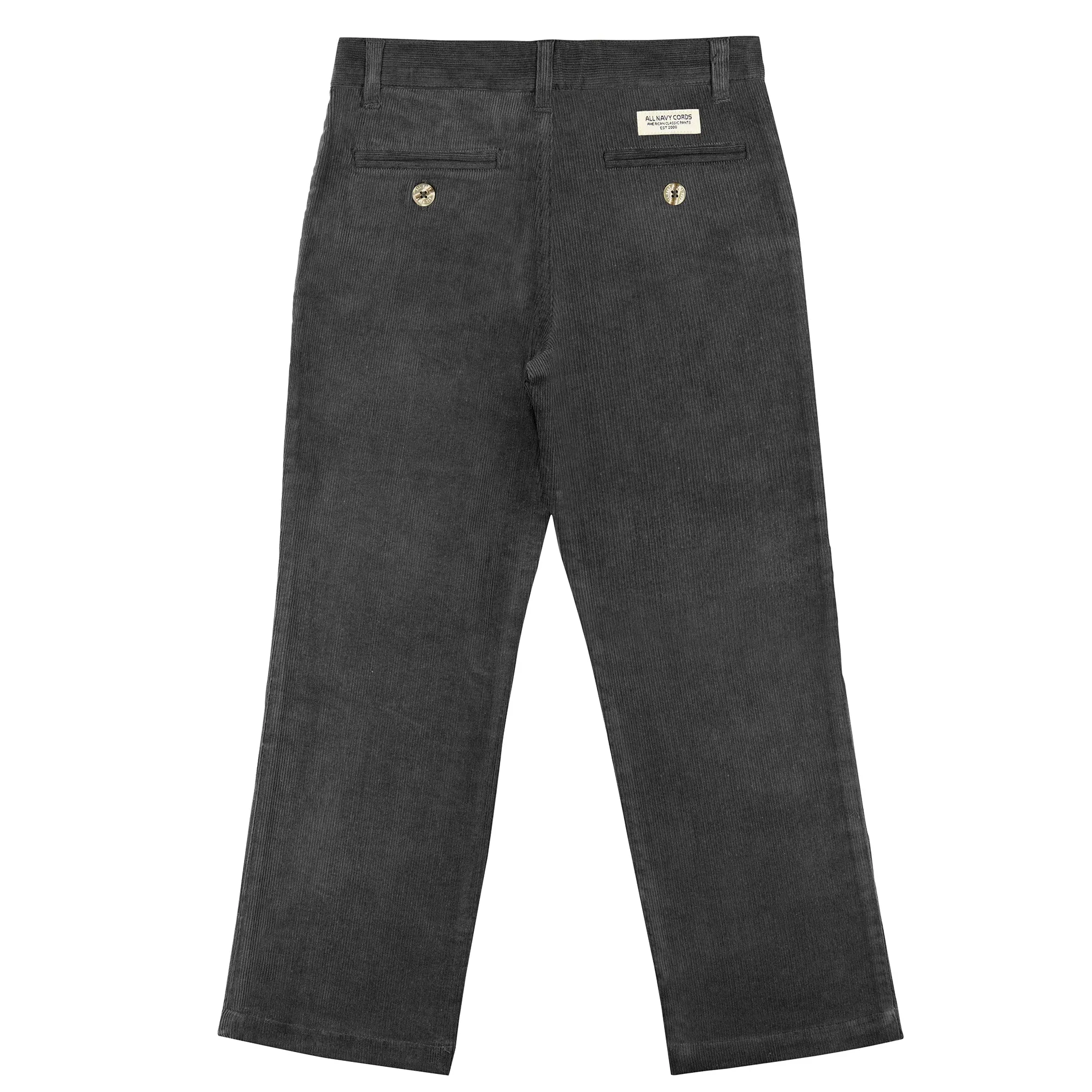 Charcoal Gray Regular Fit Corduroy Pants