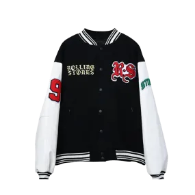 Checker Tongue Wool Varsity Jacket